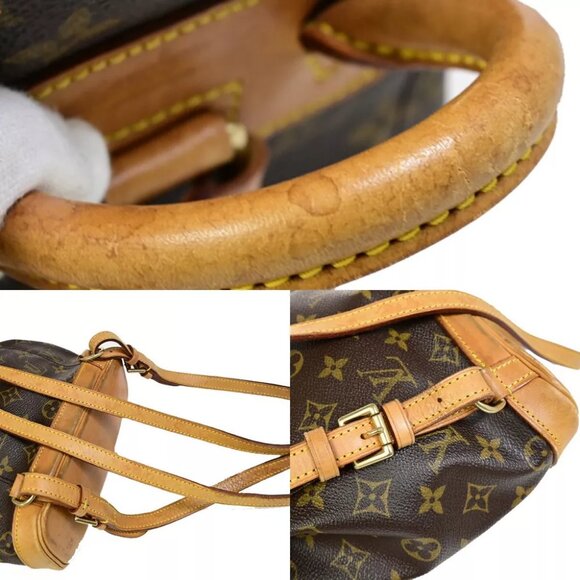 LOUIS VUITTON Mini Montsouris Backpack Bag Monogram Leather Brown M51137 18FA556